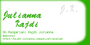 julianna kajdi business card